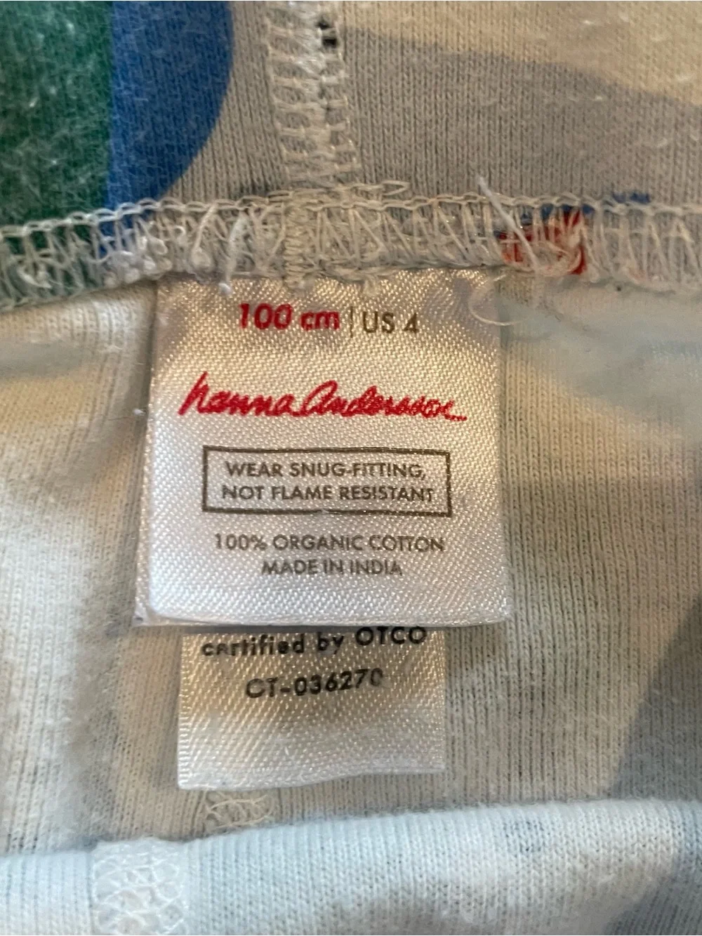 Hanna Andersson HannaJams Long John Pajama Set Ski Slope - Size 4 100